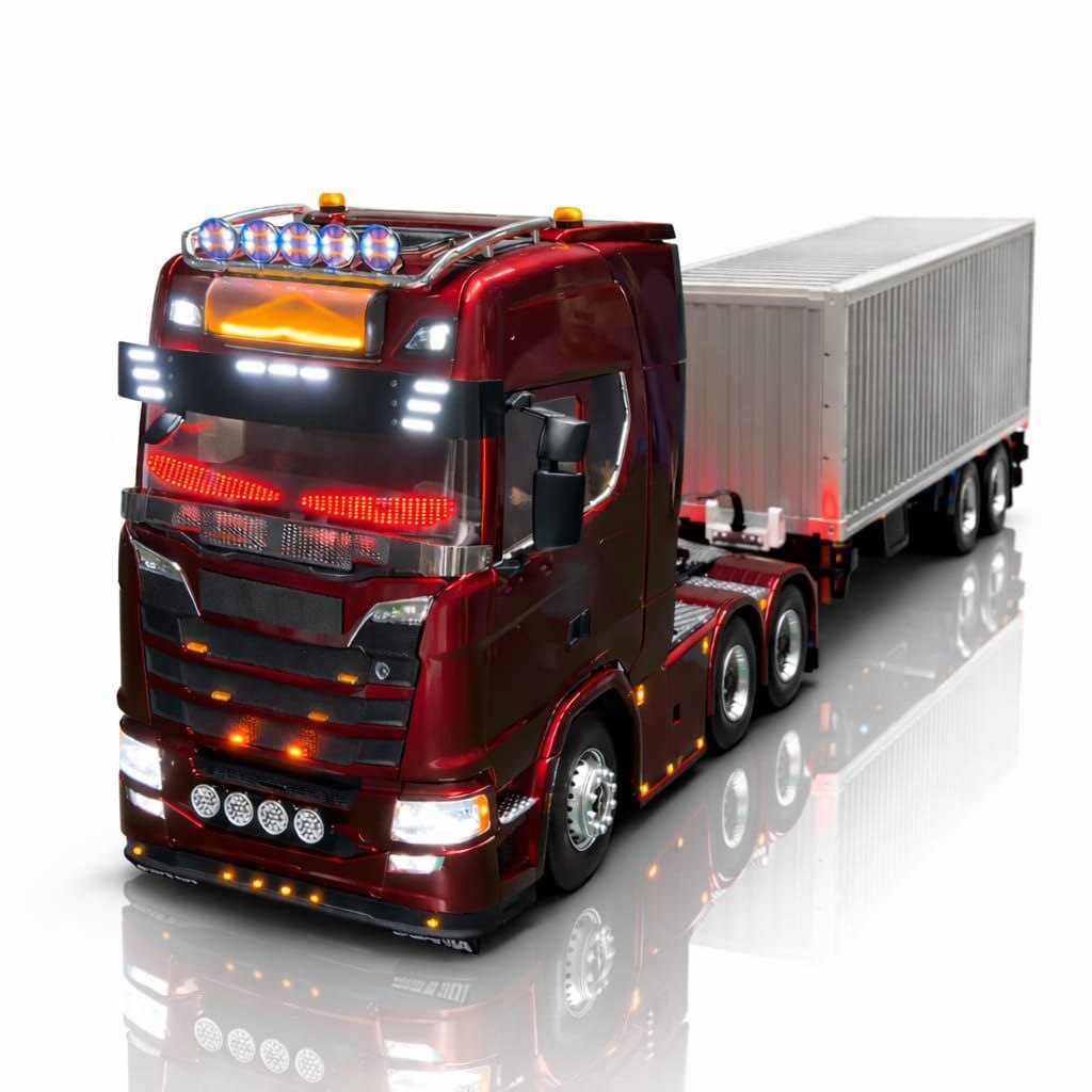 Scania 770S 6x4 Baú com LED Customizado (Controle Remoto)