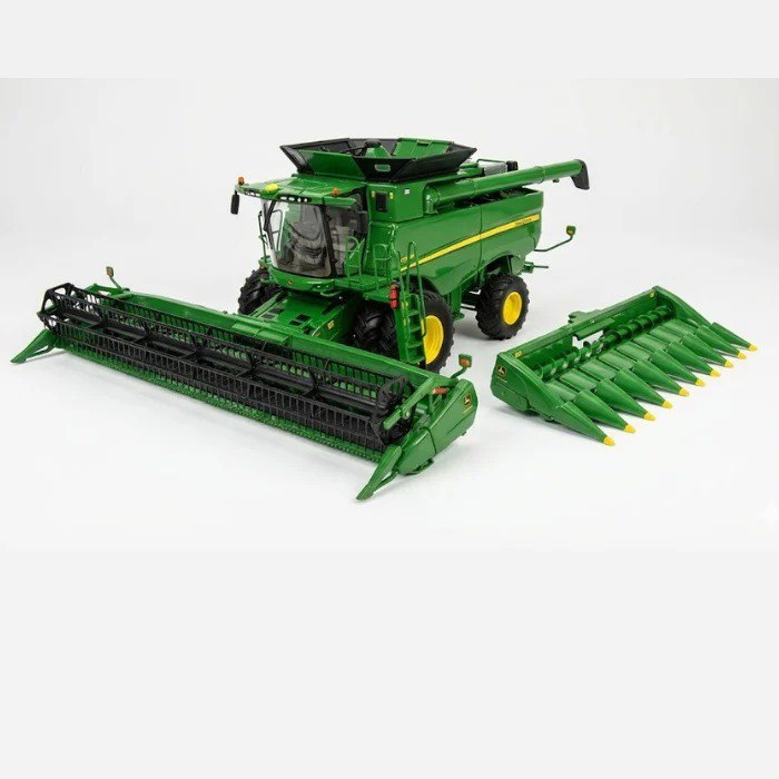 Miniatura Colheitadeira John Deere S790 com Duas Plataformas - Escala 1/14 (Controle Remoto)