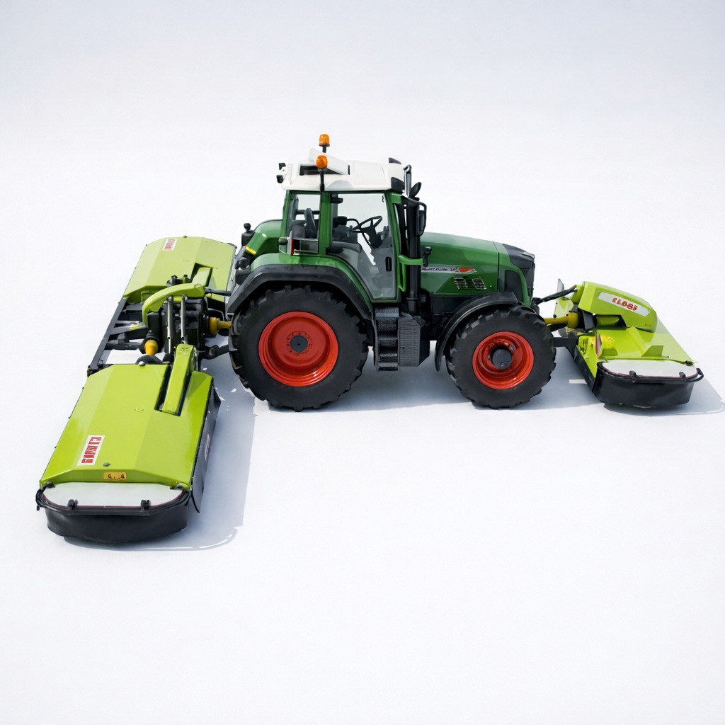 Conjunto Trator Agrícola com Segadeiras "Butterfly" - Escala 1/14 (Controle Remoto)