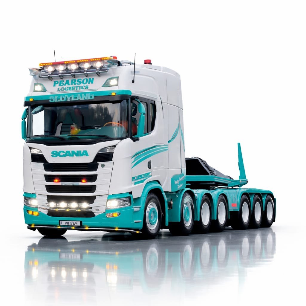 Scania S 10x4 Prancha Rebaixada Multi-Eixos (Controle Remoto)