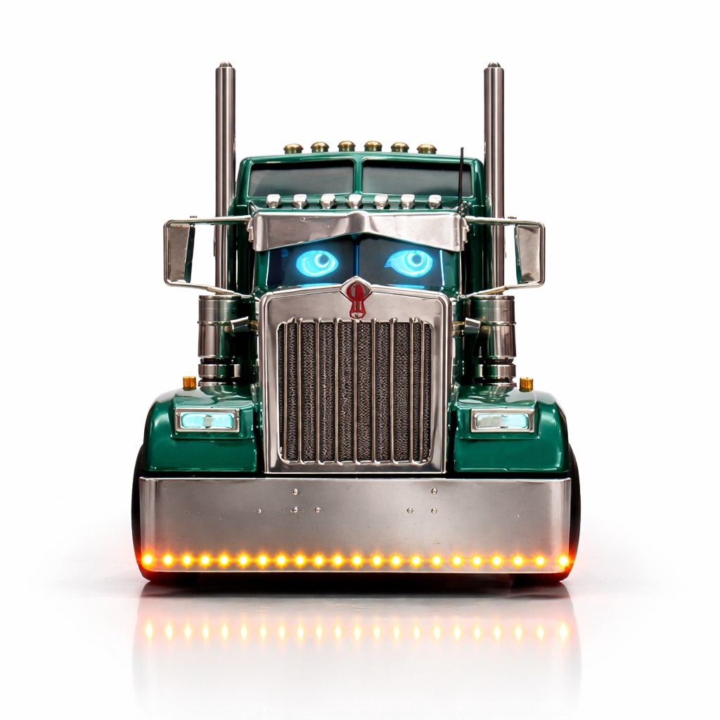 Kenworth W900 Baú Refrigerado com LED Customizado Olho (Controle Remoto)